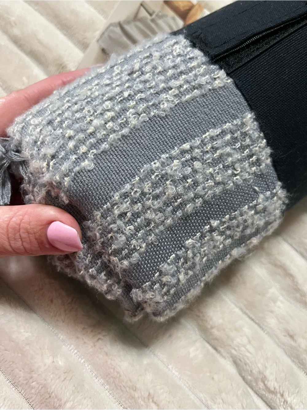 Pin Stripe Throw Blanket - Gray
